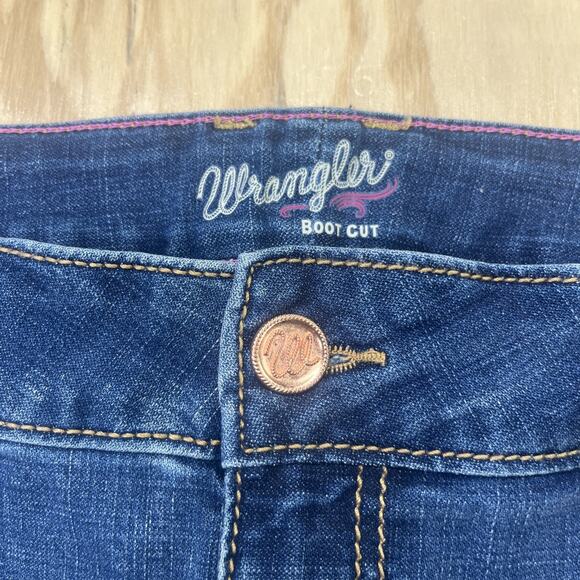 Wrangler Retro Boot Cut Jeans Women's Size 15x34 Medium Wash Soft Denim Western - Picture 4 of 12